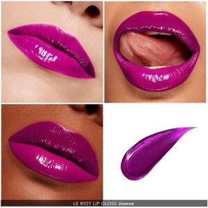 Haus Labs le riot lip gloss Joanne bright shimmer purple high shine NWT